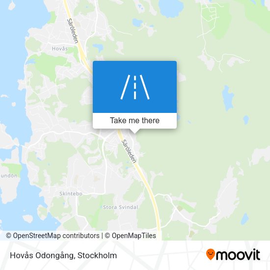 Hovås Odongång map