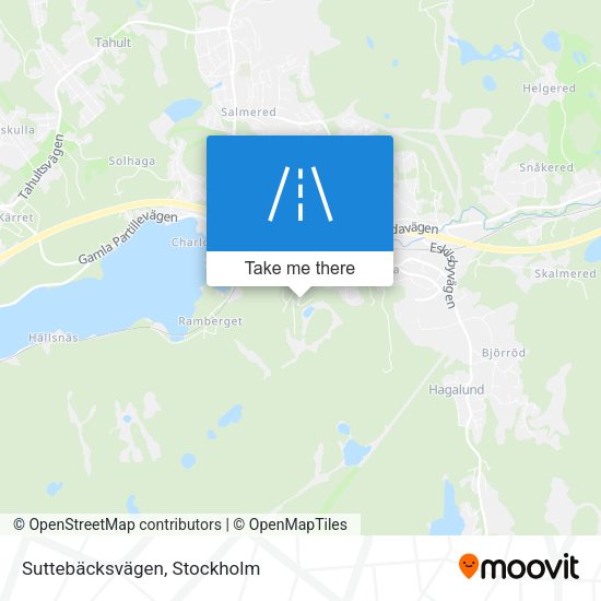 Suttebäcksvägen map