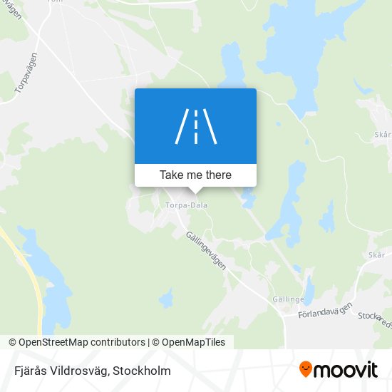 Fjärås Vildrosväg map