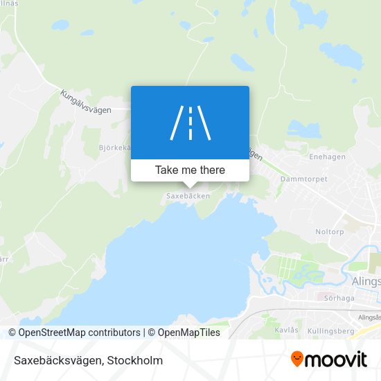 Saxebäcksvägen map