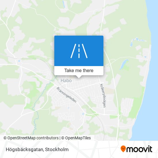 Högsbäcksgatan map