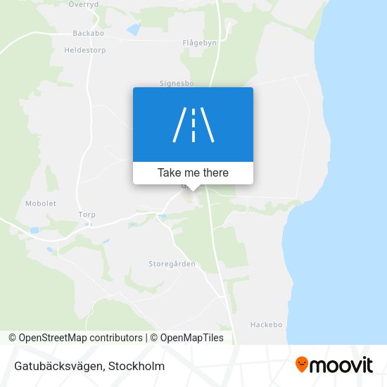 Gatubäcksvägen map