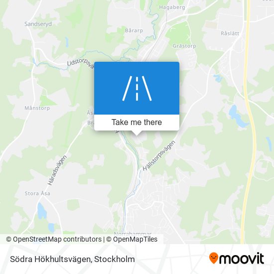 Södra Hökhultsvägen map