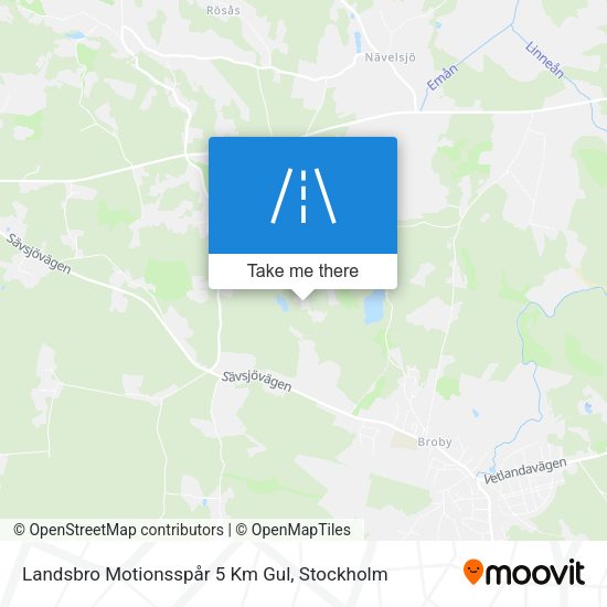 Landsbro Motionsspår 5 Km Gul map