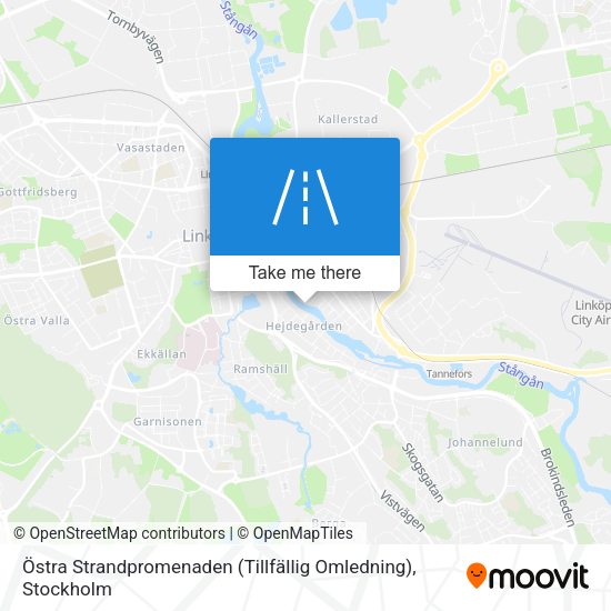 Östra Strandpromenaden (Tillfällig Omledning) map