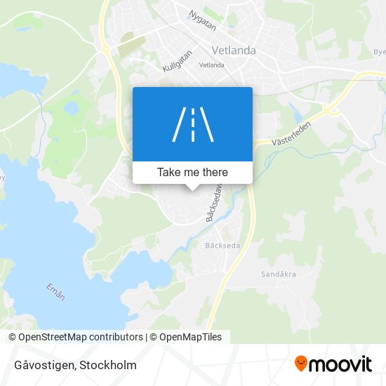 Gåvostigen map