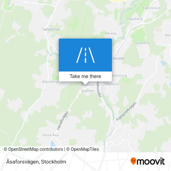 Åsaforsvägen map