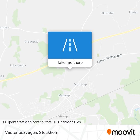 Västerlösavägen map