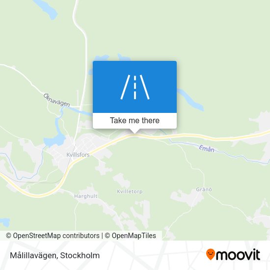 Målillavägen map