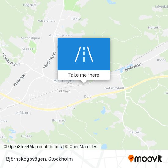 Björnskogsvägen map
