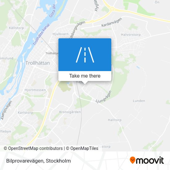 Bilprovarevägen map