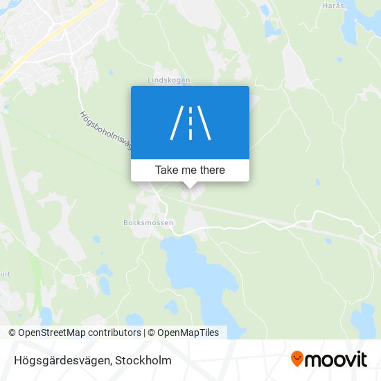 Högsgärdesvägen map