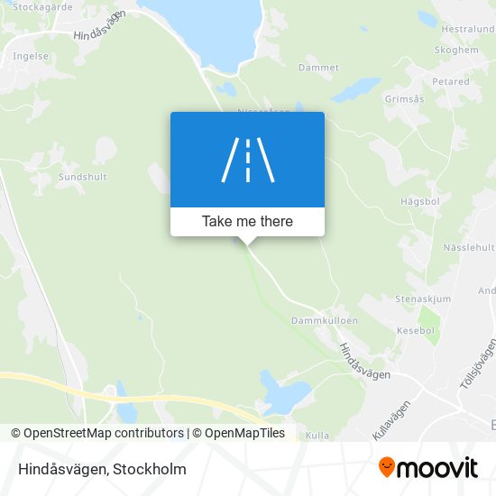 Hindåsvägen map