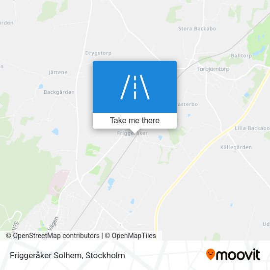 Friggeråker Solhem map