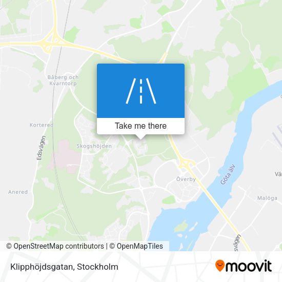 Klipphöjdsgatan map