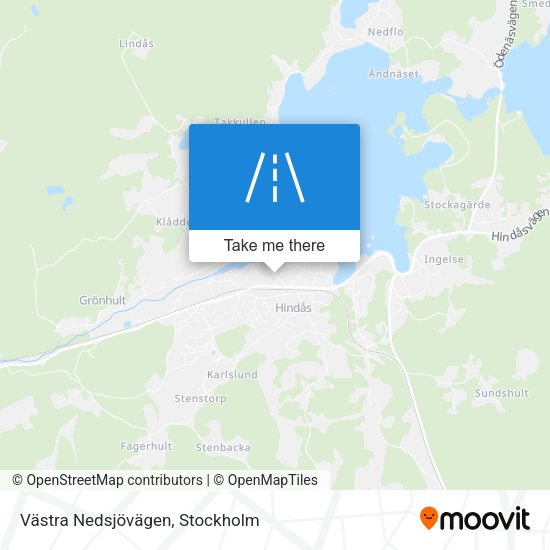 Västra Nedsjövägen map