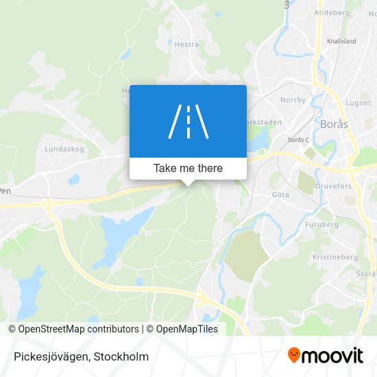 Pickesjövägen map