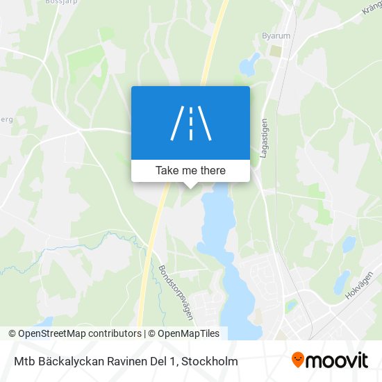 Mtb Bäckalyckan Ravinen Del 1 map