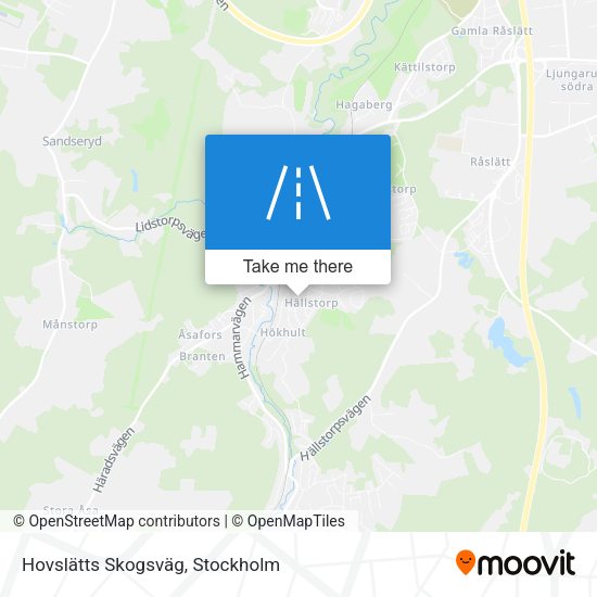 Hovslätts Skogsväg map