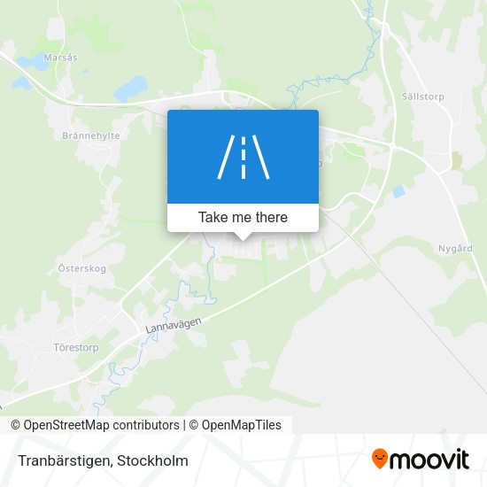Tranbärstigen map