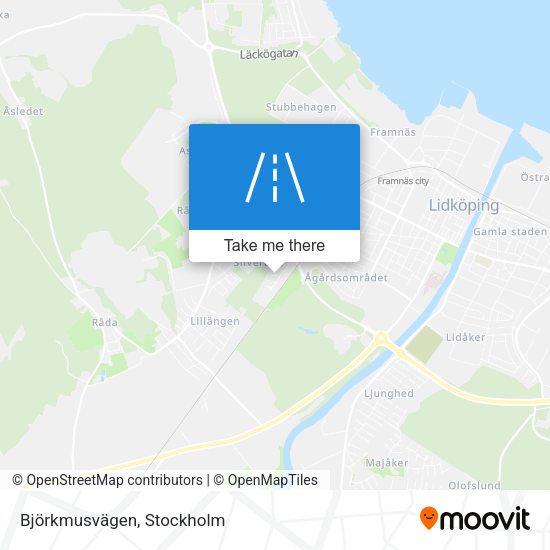 Björkmusvägen map