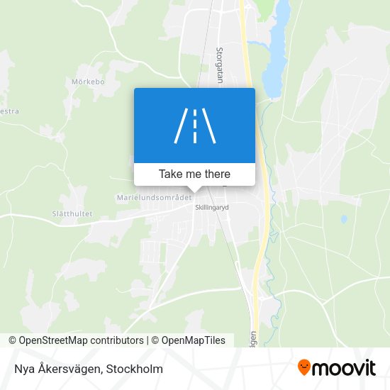 Nya Åkersvägen map