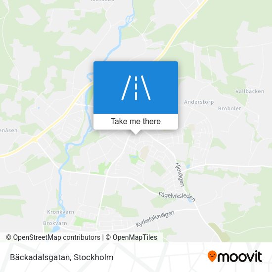 Bäckadalsgatan map