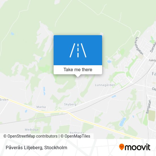 Påverås Liljeberg map