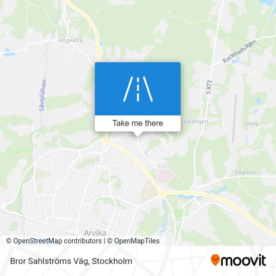 Bror Sahlströms Väg map