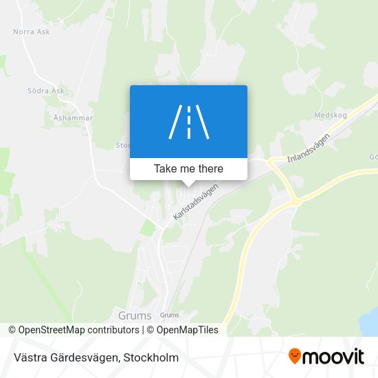 Västra Gärdesvägen map