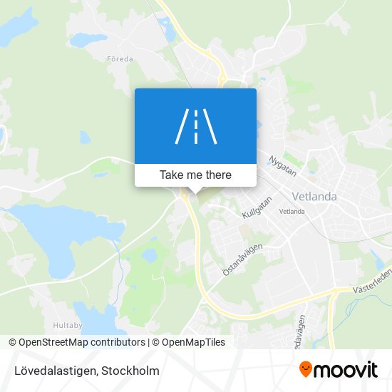 Lövedalastigen map