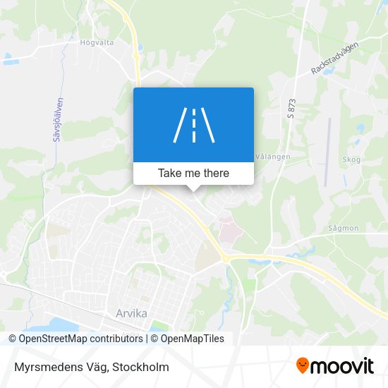 Myrsmedens Väg map