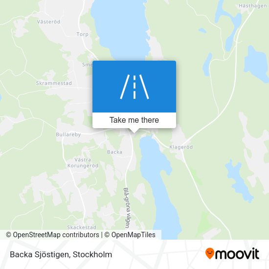 Backa Sjöstigen map
