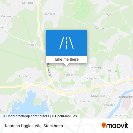 Kaptens Ugglas Väg map