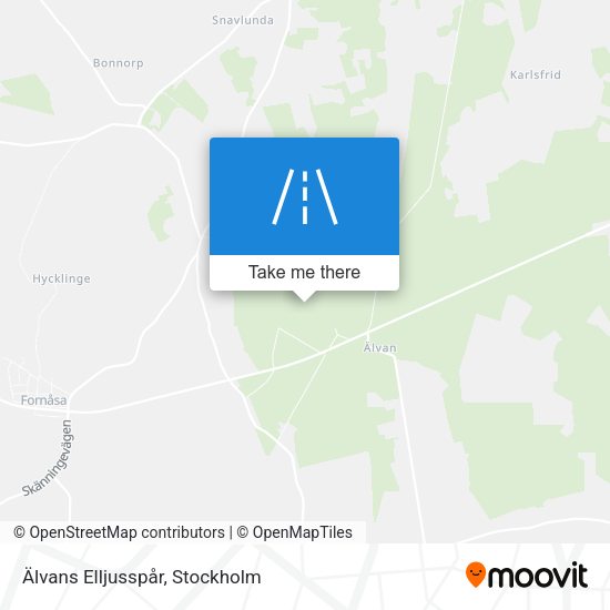 Älvans Elljusspår map