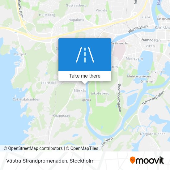 Västra Strandpromenaden map