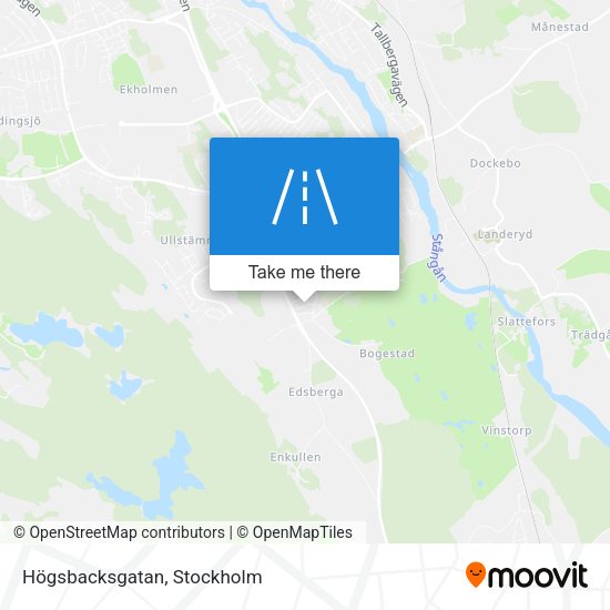 Högsbacksgatan map