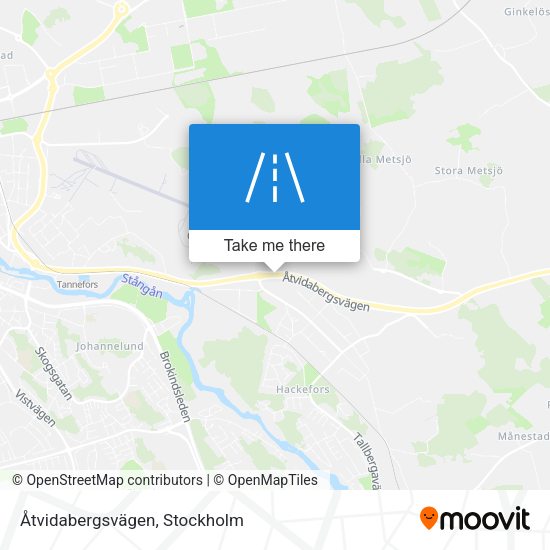 Åtvidabergsvägen map