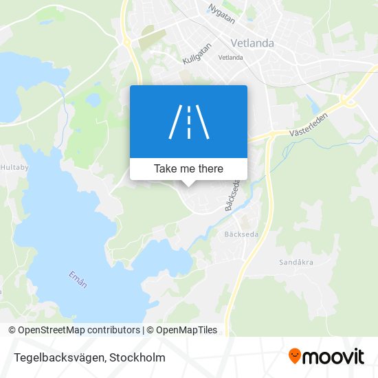 Tegelbacksvägen map