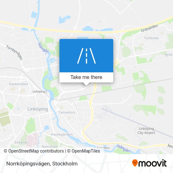 Norrköpingsvägen map