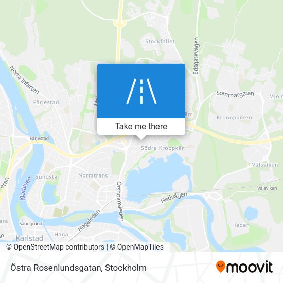 Östra Rosenlundsgatan map
