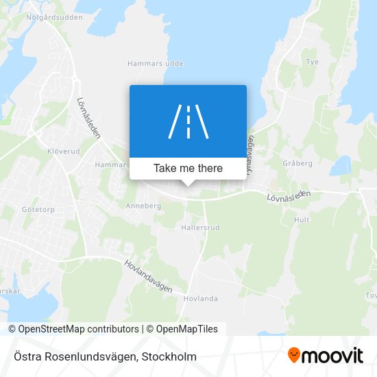 Östra Rosenlundsvägen map