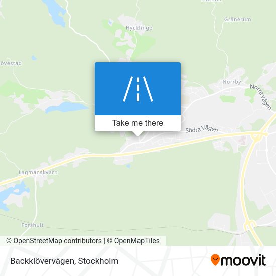 Backklövervägen map