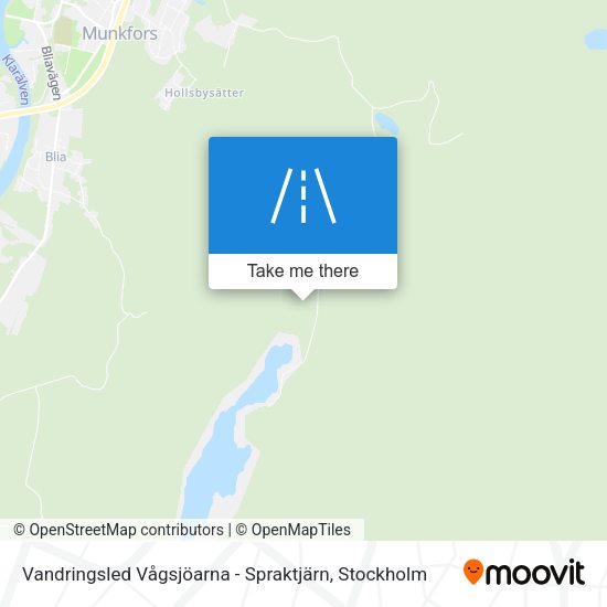 Vandringsled Vågsjöarna - Spraktjärn map