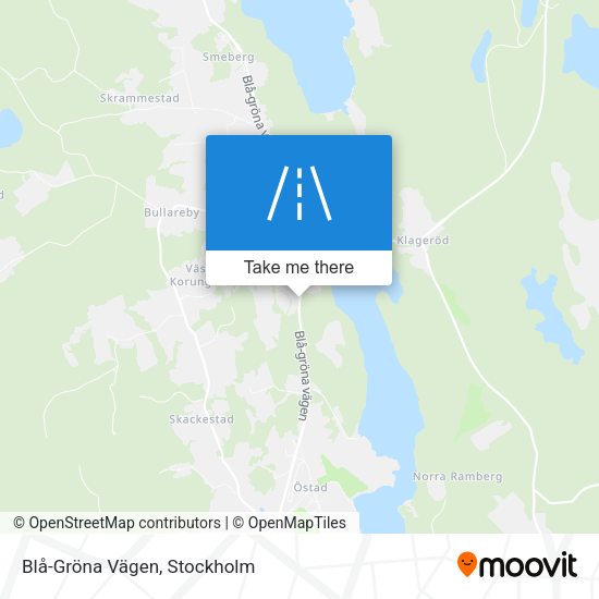 Blå-Gröna Vägen map