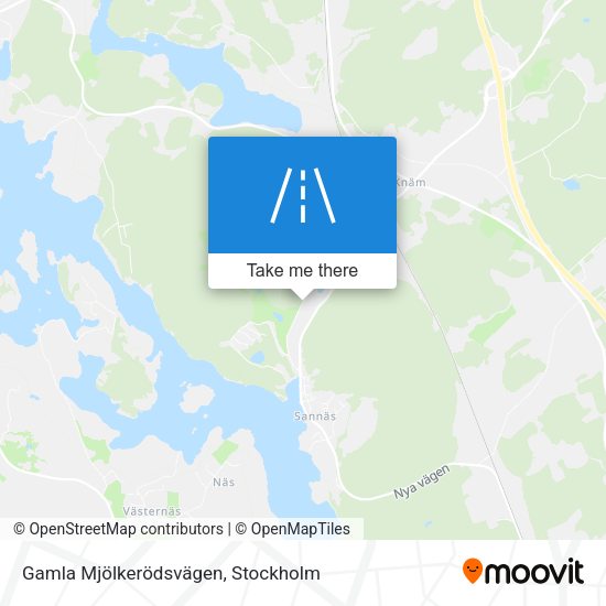 Gamla Mjölkerödsvägen map
