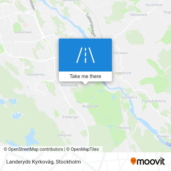 Landeryds Kyrkoväg map