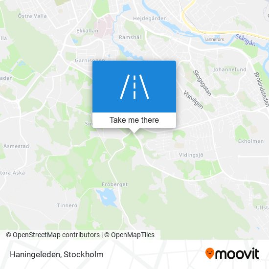 Haningeleden map