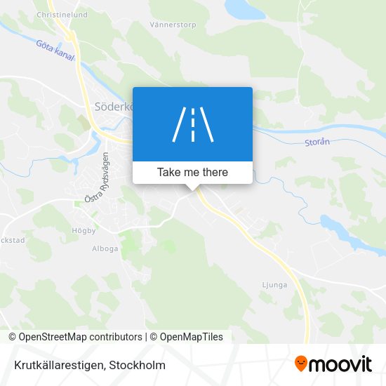 Krutkällarestigen map