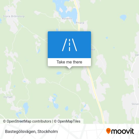 Bastegölsvägen map